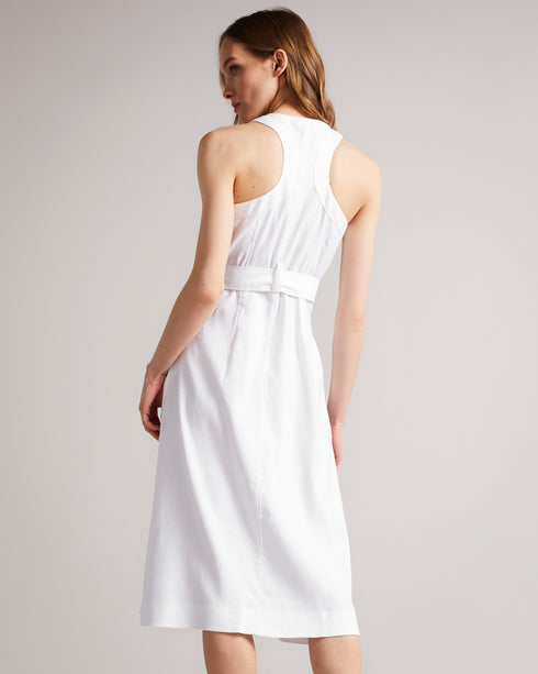 <P>Button Through Racer Back Midi Dress</P>